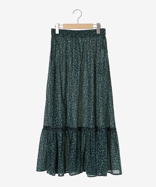 le.coeur blanc（ルクールブラン）の「《手洗い可能》フラワープリントティアードスカート（スカート・レディース・ホワイト系その他/グリーン系その他・38）」の9枚目の写真
