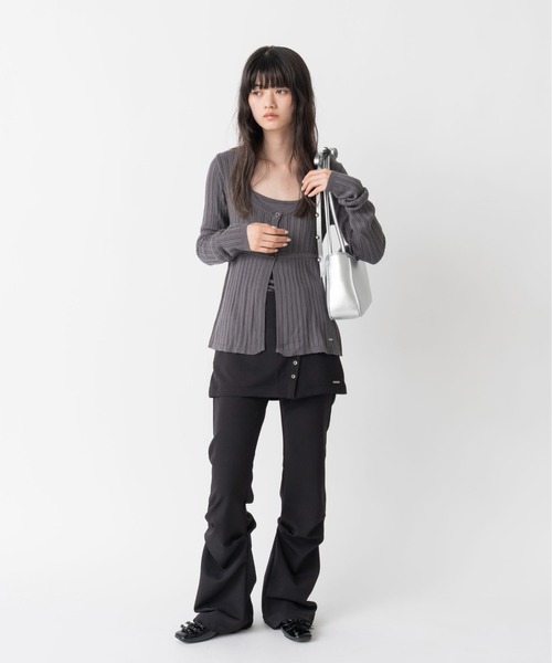 Casselini(キャセリーニ)の「Casselini(キャセリーニ)肩リボンエナメルバッグ(ハンドバッグ・レディース・ブラック/レッド/シルバー・FREE)」の10枚目の写真