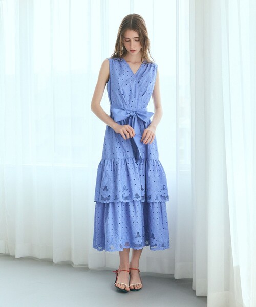 Grace Class　グレースクラス　ドレス　ワンピース カットワークembドレス（ワンピース）｜GRACE CLASS（グレース