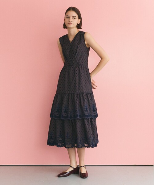 Grace Class　グレースクラス　ドレス　ワンピース カットワークembドレス（ワンピース）｜GRACE CLASS（グレース