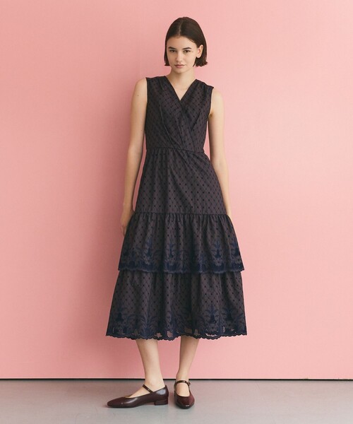Grace Class　グレースクラス　ドレス　ワンピース カットワークembドレス（ワンピース）｜GRACE CLASS（グレース
