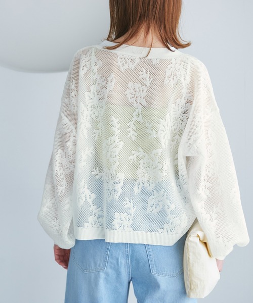 コムデギャルソン白そう透かし花柄セーター コムデギャルソン白そう透かし花柄セーター