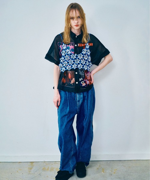RNA(アールエヌエー)の「R4384 ウェーブシームパンツ(デニムパンツ・レディース・ブルー系その他・MEDIUM)」の13枚目の写真