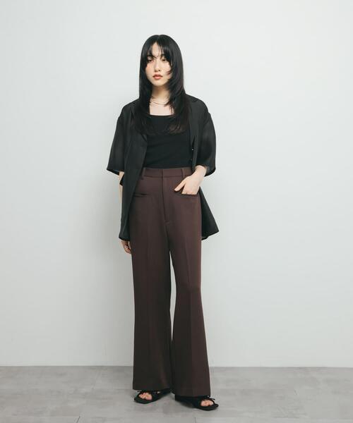 KBF（ケイビーエフ）の「『2サイズ展開』スリムフレアパンツ（その他パンツ・レディース・ブラウン/ライトベージュ/ブラック・36/38）」の15枚目の写真