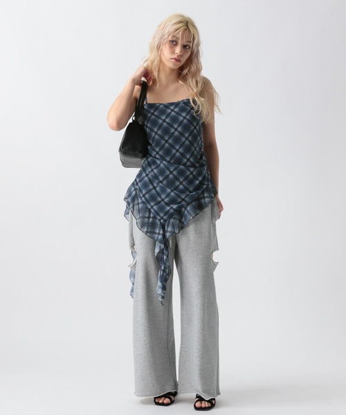 FOREVER 21(フォーエバー トゥエンティーワン)の「【2025SS】カスケードチェックキャミチュニック(チュニック・レディース・ネイビー/レッド・FREE)」の10枚目の写真