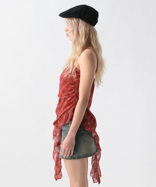 FOREVER 21(フォーエバー トゥエンティーワン)の「【2025SS】カスケードチェックキャミチュニック(チュニック・レディース・ネイビー/レッド・FREE)」の14枚目の写真