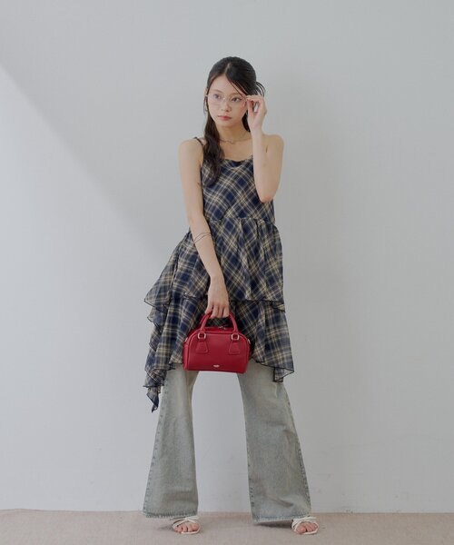 M chico ティアードサイドドロップフリルミニワンピース セール】ティアードサイドドロップフリルミニワンピース