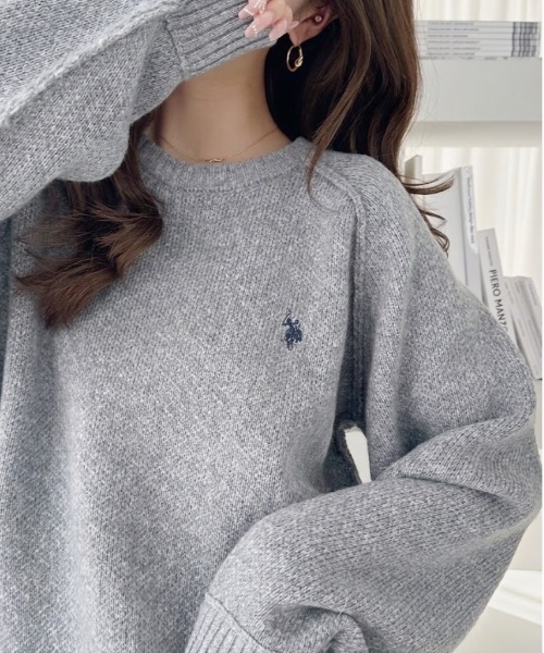 [U.S. POLO ASSN] Мерандж куртка-круглый вырез, тонкая трикотажная майка