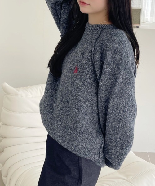 U.S. POLO ASSN.(ユーエスポロアッスン)の「【U.S. POLO ASSN】メランジ クルーネック ラグラン ニット(ニット/セーター・レディース・オートミール/ブラック/グレー/ネイビー・M/L)」の10枚目の写真