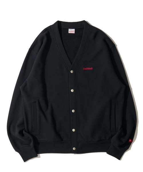 Healthknit（ヘルスニット）の「【Healthknit】Classic Sweat V-neck cardigan L/S / Vネック スウェット カーディガン（カーディガン/ボレロ・メンズ・チャコールグレー/ネイビー/グレー/マルーン/ブラック・MEDIUM/LARGE/X-LARGE）」の12枚目の写真