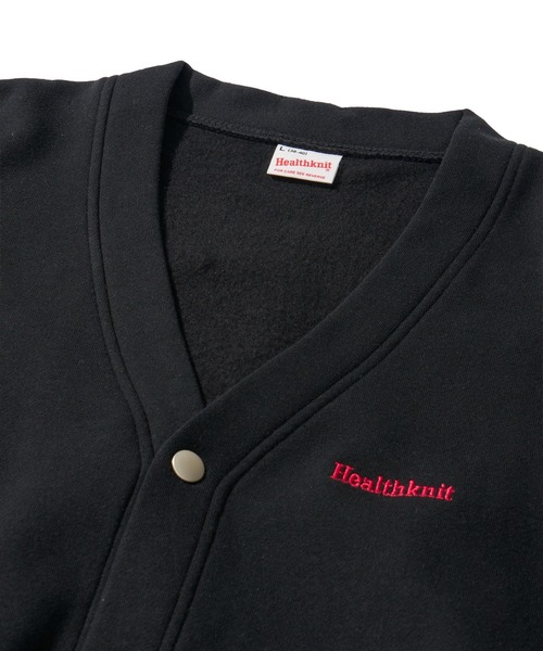 Healthknit（ヘルスニット）の「【Healthknit】Classic Sweat V-neck cardigan L/S / Vネック スウェット カーディガン（カーディガン/ボレロ・メンズ・チャコールグレー/ネイビー/グレー/マルーン/ブラック・MEDIUM/LARGE/X-LARGE）」の16枚目の写真