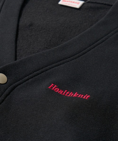 Healthknit（ヘルスニット）の「【Healthknit】Classic Sweat V-neck cardigan L/S / Vネック スウェット カーディガン（カーディガン/ボレロ・メンズ・チャコールグレー/ネイビー/グレー/マルーン/ブラック・MEDIUM/LARGE/X-LARGE）」の17枚目の写真