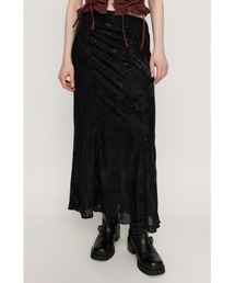 SLY（スライ）の「SHEER FLOWER FLARE SK シアー フラワー フレアスカート 夏服 秋服（スカート）」