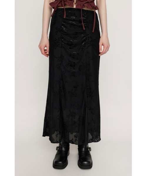 SLY(スライ)の「SHEER FLOWER FLARE SK シアー フラワー フレアスカート 夏服 秋服(スカート・レディース・ブラック系その他2/ブラウン系その他2・1/2)」の5枚目の写真