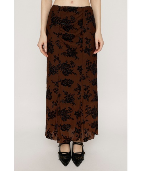 SLY(スライ)の「SHEER FLOWER FLARE SK シアー フラワー フレアスカート 夏服 秋服(スカート・レディース・ブラック系その他2/ブラウン系その他2・1/2)」の9枚目の写真