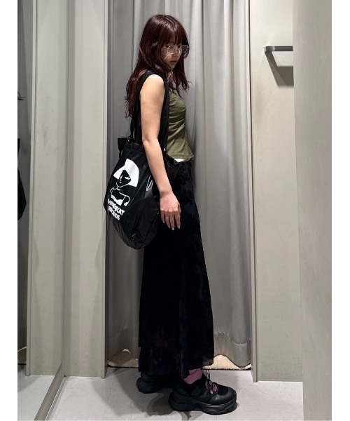 SLY(スライ)の「SHEER FLOWER FLARE SK シアー フラワー フレアスカート 夏服 秋服(スカート・レディース・ブラック系その他2/ブラウン系その他2・1/2)」の15枚目の写真