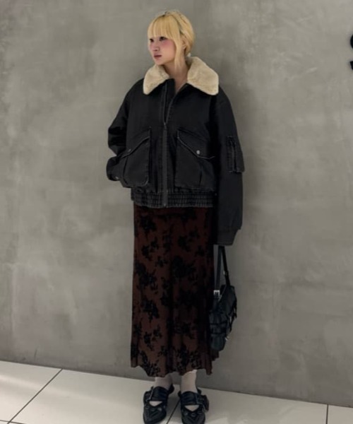 SLY(スライ)の「SHEER FLOWER FLARE SK シアー フラワー フレアスカート 夏服 秋服(スカート・レディース・ブラック系その他2/ブラウン系その他2・1/2)」の19枚目の写真