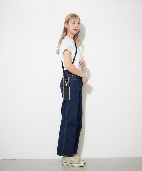 BIRTHDAY BAR(バースデイバー)の「【BEAURE ビュレ】ナイロンギャザーモバイルストラップショルダー(スマホグッズ・レディース・パープル/ブラック/ホワイト・0)」の5枚目の写真