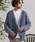 CAMBIOiJrIj́umcg3667-Powder Bleach Waffle Cotton Knit Cardigan jbgJ[fBKiJ[fBK/{jvblCr[