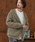 CAMBIOiJrIj́umcg3667-Powder Bleach Waffle Cotton Knit Cardigan jbgJ[fBKiJ[fBK/{jvbJ[L