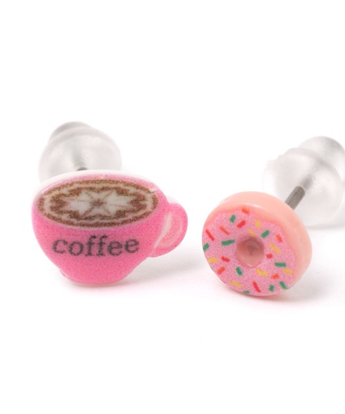 niko and...(ニコアンド)の「カフェモチーフSETピアス(ピアス(両耳用)・レディース・ブルー/ブラウン/ピンク・0)」の6枚目の写真