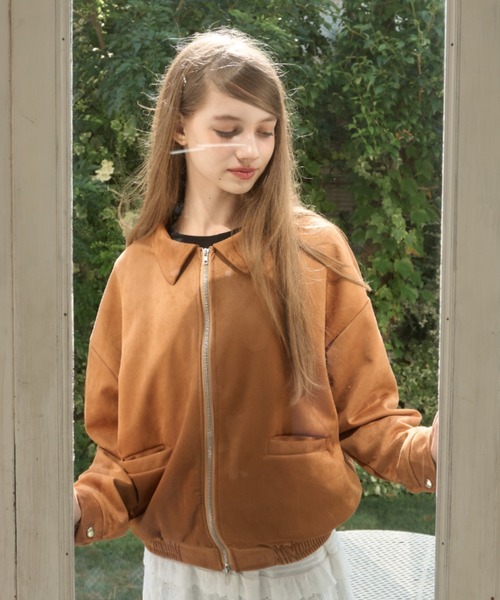 Birthday room（バースデイルーム）の「スエードライクジャケット/suede-like jacket（その他アウター・レディース・ブラウン・FREE）」の2枚目の写真