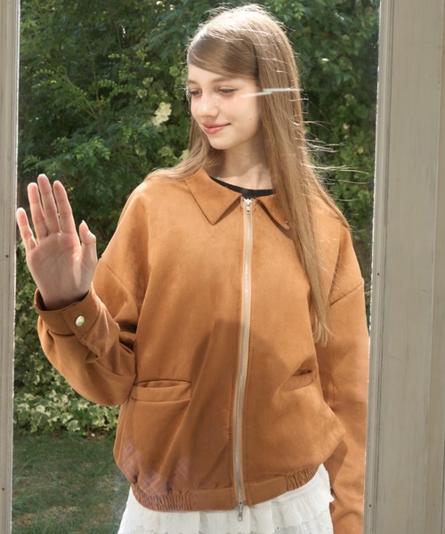 Birthday room（バースデイルーム）の「スエードライクジャケット/suede-like jacket（その他アウター・レディース・ブラウン・FREE）」の5枚目の写真