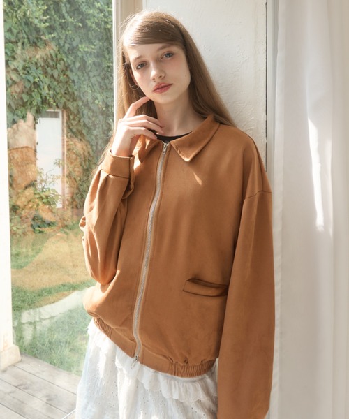 Birthday room（バースデイルーム）の「スエードライクジャケット/suede-like jacket（その他アウター・レディース・ブラウン・FREE）」の6枚目の写真