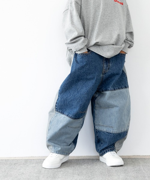 LOWRYS FARM(ローリーズファーム)の「デニムコクーンパンツ 571652(デニムパンツ・キッズ・ライトブルー/ブラック/ブルー・110cm/120cm/130cm/140cm/150cm)」の3枚目の写真