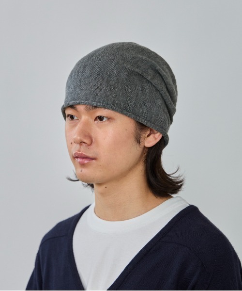 OVERRIDE（オーバーライド）の「OVERRIDE  WASHABLE MERINO BEANIE / オーバーライド（ニットキャップ/ビーニー・メンズ・ワイン/ブラック/ベージュ/ネイビー/グレー・57~59cm）」の3枚目の写真