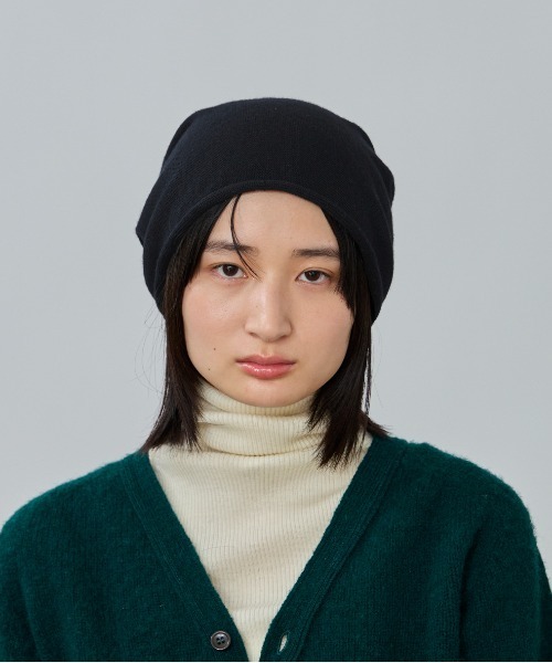 OVERRIDE（オーバーライド）の「OVERRIDE  WASHABLE MERINO BEANIE / オーバーライド（ニットキャップ/ビーニー・メンズ・ワイン/ブラック/ベージュ/ネイビー/グレー・57~59cm）」の6枚目の写真