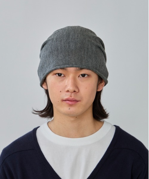 OVERRIDE（オーバーライド）の「OVERRIDE  WASHABLE MERINO BEANIE / オーバーライド（ニットキャップ/ビーニー・メンズ・ワイン/ブラック/ベージュ/ネイビー/グレー・57~59cm）」の11枚目の写真