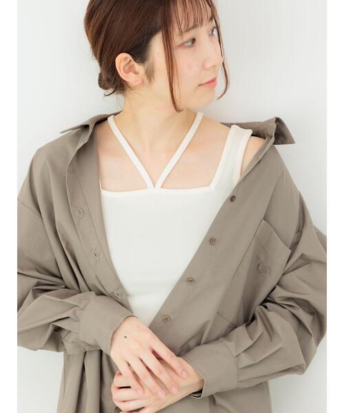 Te chichi TERRASSE（テチチテラス）の「【接触冷感】ホルターネックタンクトップ（タンクトップ・レディース・ブラック/オフホワイト/キナリ・F）」の12枚目の写真