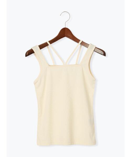 Te chichi TERRASSE（テチチテラス）の「【接触冷感】ホルターネックタンクトップ（タンクトップ・レディース・ブラック/オフホワイト/キナリ・F）」の14枚目の写真