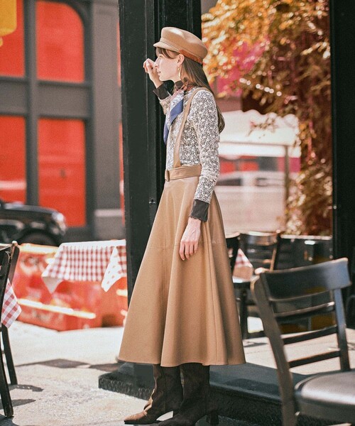 ANAYI（アナイ）の「ストレッチレースモックネック プルオーバー（Tシャツ/カットソー・レディース・ライトベージュ/オフホワイト/ブラック・38/36）」の9枚目の写真