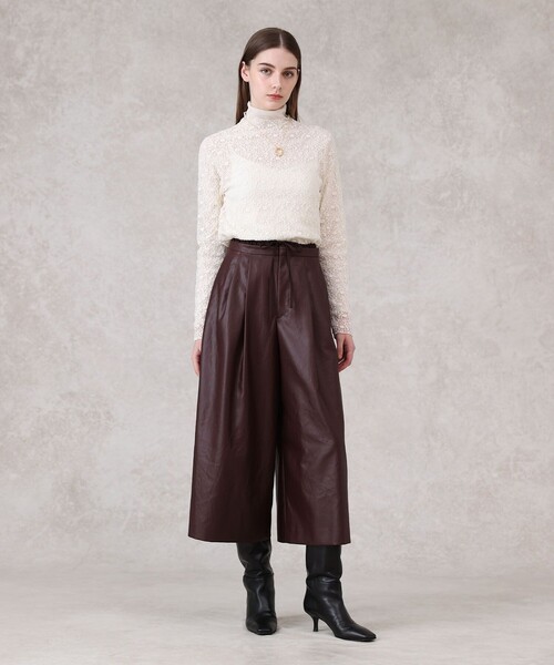 ANAYI（アナイ）の「ストレッチレースモックネック プルオーバー（Tシャツ/カットソー・レディース・ライトベージュ/オフホワイト/ブラック・38/36）」の15枚目の写真