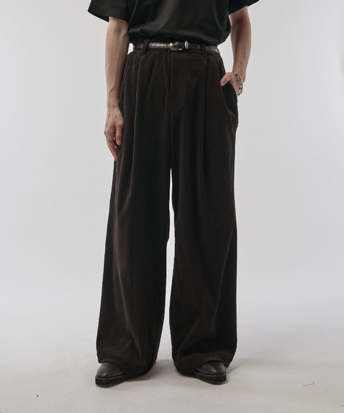 Neucon/ニューコン】コーデュロイワイドスラックスパンツ（その他