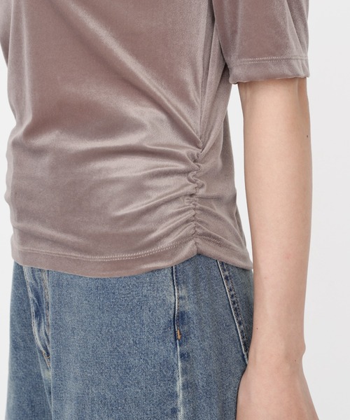 PROPORTION BODY DRESSING（プロポーションボディドレッシング）の「＜ハンドウォッシャブル＞シアーベロア５分袖トップス / 1215260800（Tシャツ/カットソー・レディース・グレー/ダークグレー・FREE）」の21枚目の写真