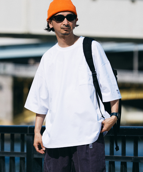 Russell Athletic（ラッセルアスレティック）の「吸水速乾 RUSSELL ATHLETIC 別注 Dri-Power(R) BIG Tシャツ（Tシャツ/カットソー・メンズ・チャコールグレー/ブラック/ライトブルー/ホワイト・SMALL/MEDIUM/LARGE）」の22枚目の写真