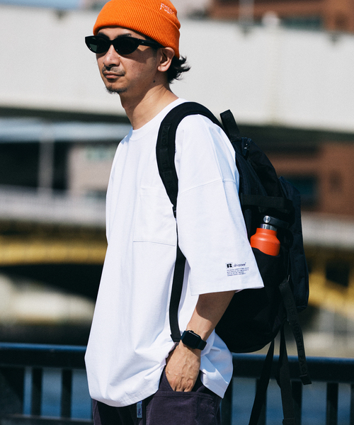 Russell Athletic（ラッセルアスレティック）の「吸水速乾 RUSSELL ATHLETIC 別注 Dri-Power(R) BIG Tシャツ（Tシャツ/カットソー・メンズ・チャコールグレー/ブラック/ライトブルー/ホワイト・SMALL/MEDIUM/LARGE）」の21枚目の写真