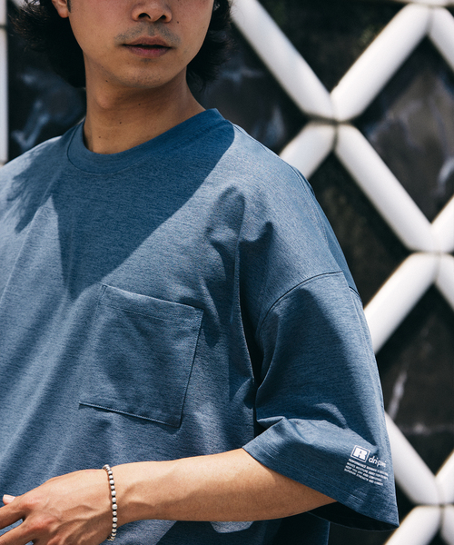 Russell Athletic（ラッセルアスレティック）の「吸水速乾 RUSSELL ATHLETIC 別注 Dri-Power(R) BIG Tシャツ（Tシャツ/カットソー・メンズ・チャコールグレー/ブラック/ライトブルー/ホワイト・SMALL/MEDIUM/LARGE）」の9枚目の写真