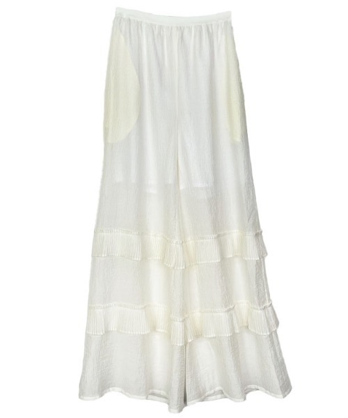 HONEY MI HONEY（ハニーミーハニー）の「chiffon wide pants（その他パンツ・レディース・ベージュ/ホワイト・FREE）」の2枚目の写真