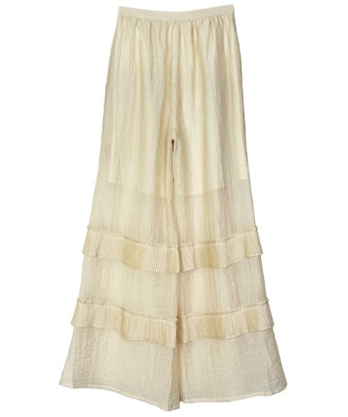 HONEY MI HONEY（ハニーミーハニー）の「chiffon wide pants（その他パンツ・レディース・ベージュ/ホワイト・FREE）」の16枚目の写真