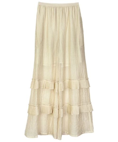 HONEY MI HONEY（ハニーミーハニー）の「chiffon wide pants（その他パンツ・レディース・ベージュ/ホワイト・FREE）」の14枚目の写真