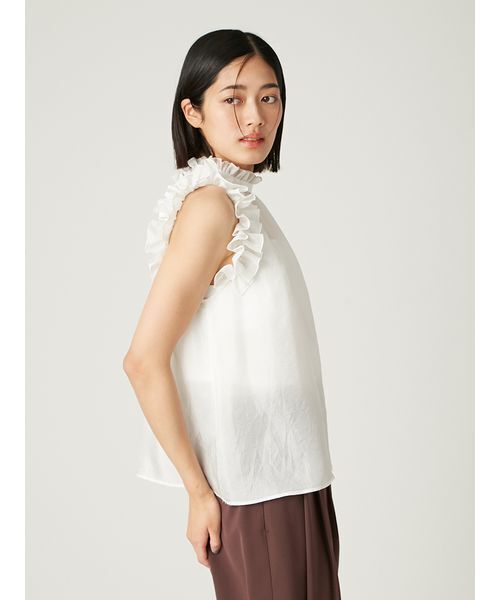 FRAY I.D（フレイアイディー）の「2wayギャザーフリルブラウス（シャツ/ブラウス・レディース・ホワイト/ブラウン/その他・F）」の8枚目の写真