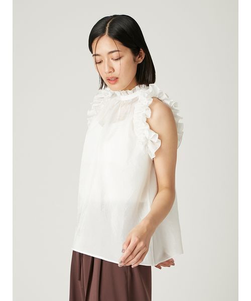 FRAY I.D（フレイアイディー）の「2wayギャザーフリルブラウス（シャツ/ブラウス・レディース・ホワイト/ブラウン/その他・F）」の15枚目の写真