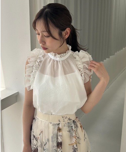 2wayギャザーフリルブラウス（シャツ/ブラウス）｜FRAY I.D（フレイ