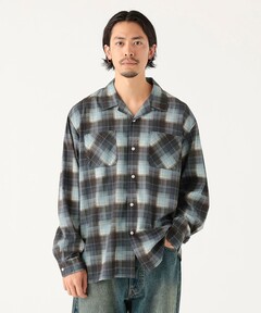 ブランド古着】50s オンブレチェック柄 オープンカラーシャツ（シャツ