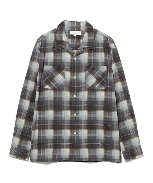 B:MING by BEAMS(ビーミングバイビームス)の「プリント オンブレチェック オープンカラーシャツ(シャツ/ブラウス・メンズ・レッド/ブラック・S/M/L/XL)」の7枚目の写真