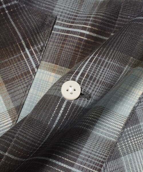 B:MING by BEAMS（ビーミングバイビームス）の「プリント オンブレチェック オープンカラーシャツ（シャツ/ブラウス・メンズ・レッド/ブラック・S/M/L/XL）」の8枚目の写真